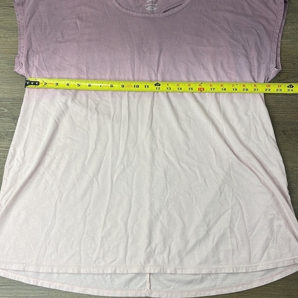 J. Jill Fit Lilac Ombre Fit Back Keyhole Short Sleeve Tee, size XL - Picture 6 of 9